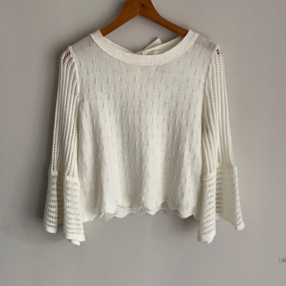 Cream Crochet Top